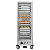 33 in. Commercial Insulated Heated Holding/Proofing Cabinet with Glass Door and Wire Racks in Silver (KM-CHP36-WIGL)